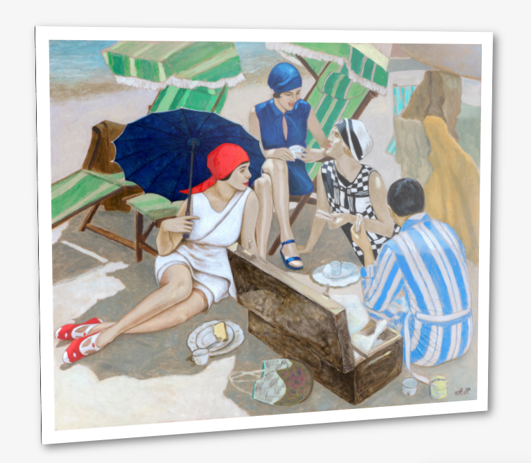Miniature : "Lunch on the Beach" by A.P. OEM Print