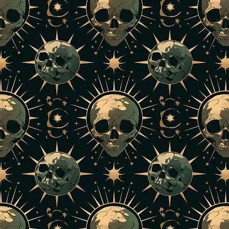 hayloskien_a_repeating_pattern_made_up_of_gold_tribal_suns_and__4cb05252-8c51-4697-8edf-35