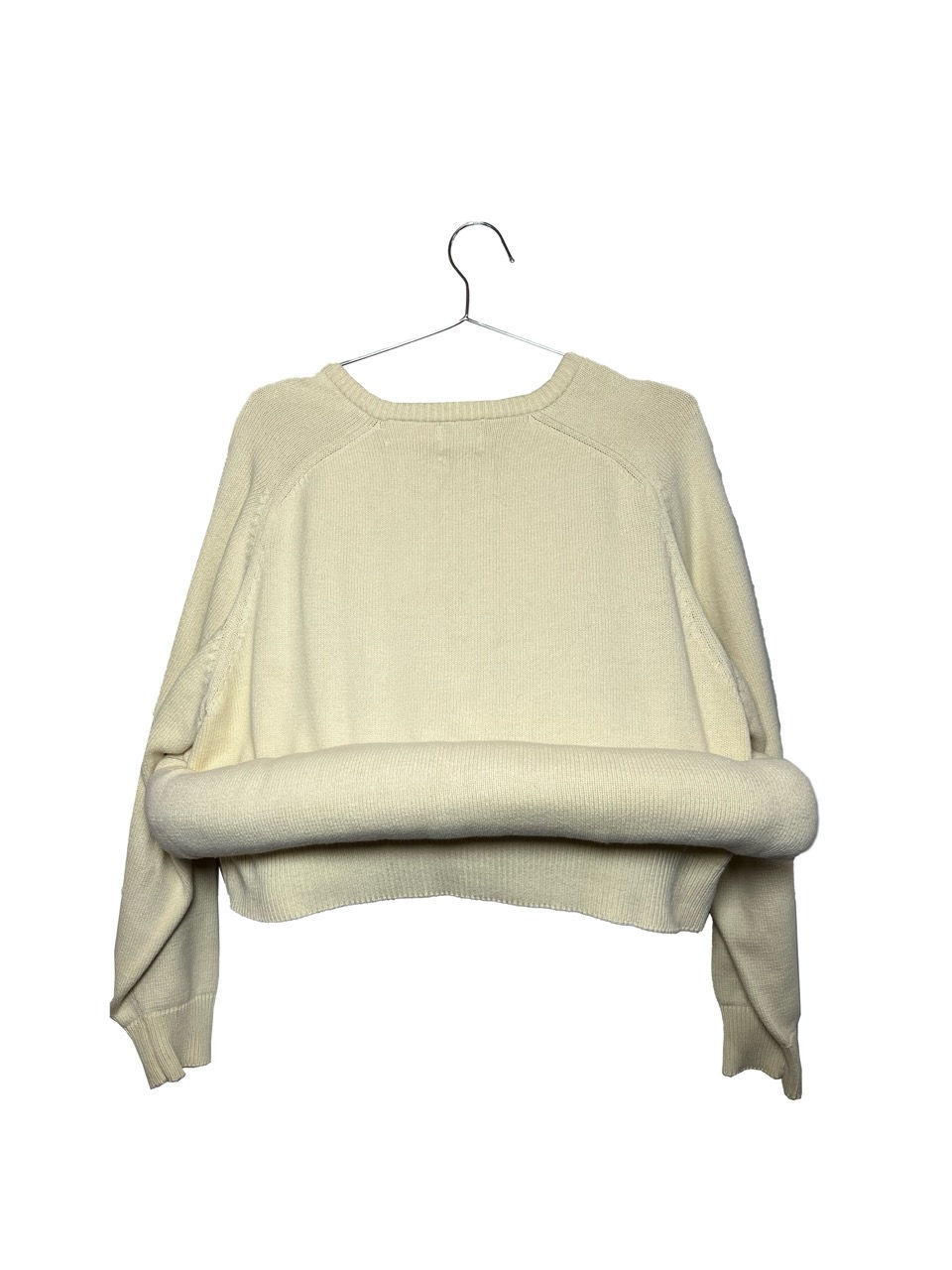 Thumbnail: Orbit Sweater: Cream Cropped