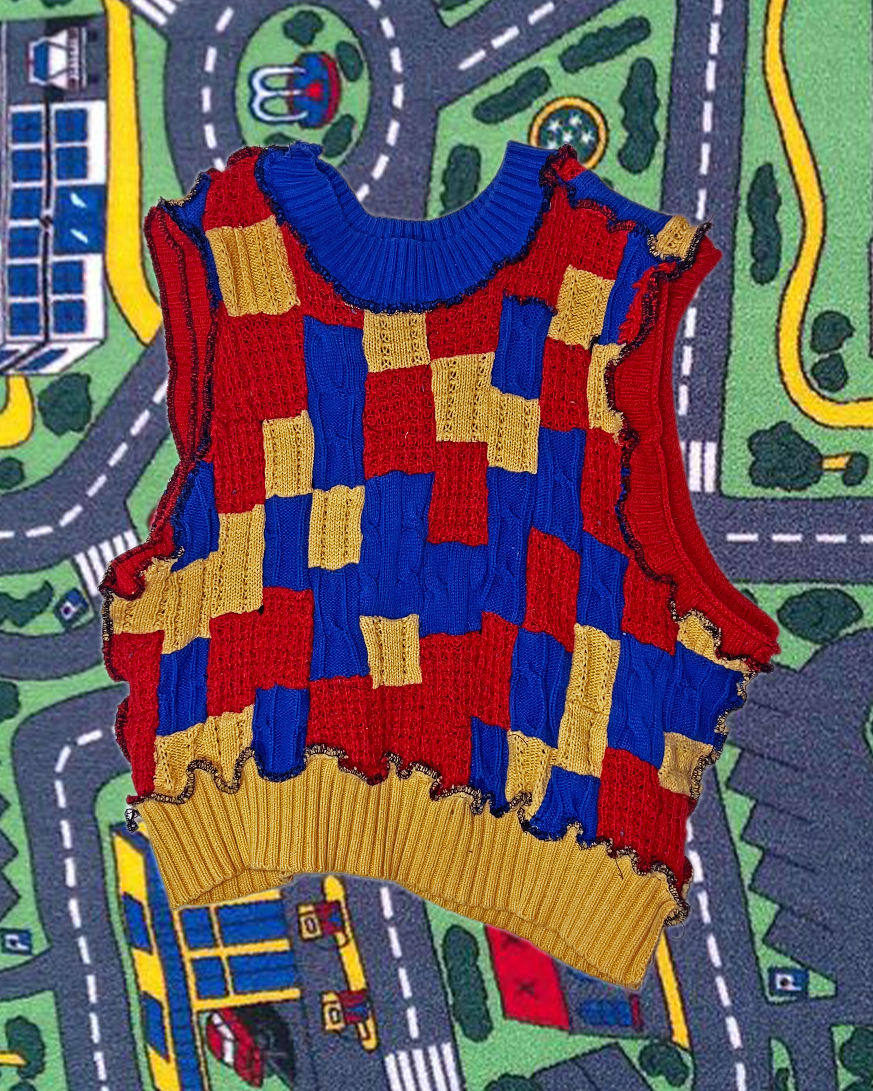PRIMARY COLOR-BLOCKED SWEATER VEST