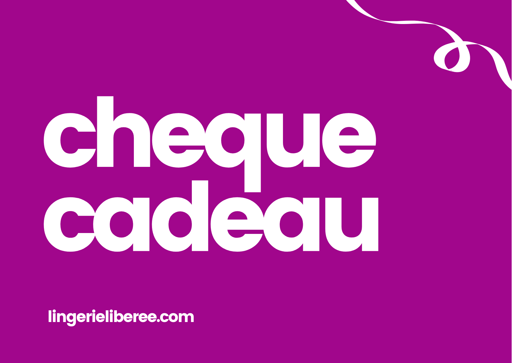 cheque cadeau lingerie libérée