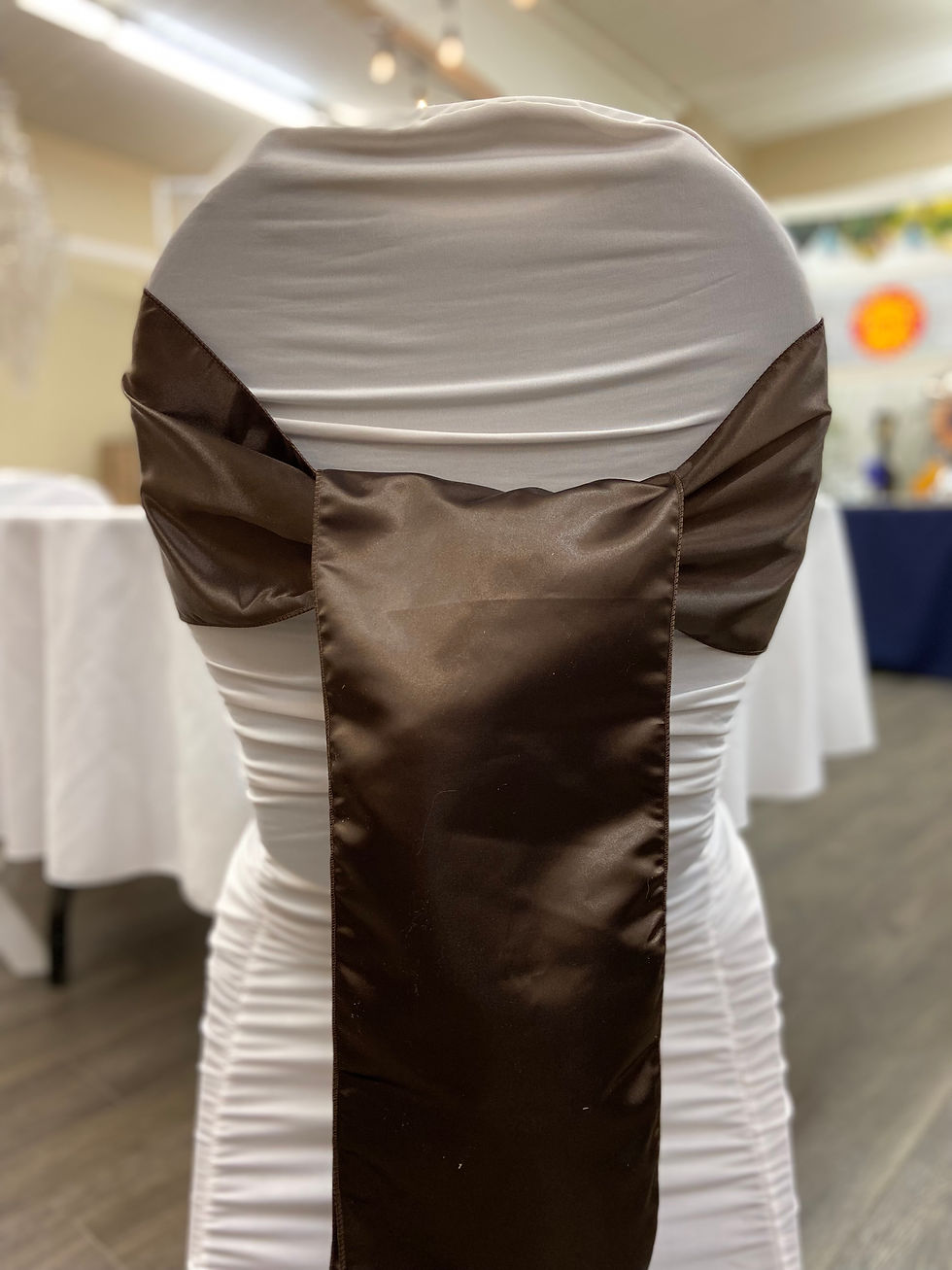 Brown satin sash