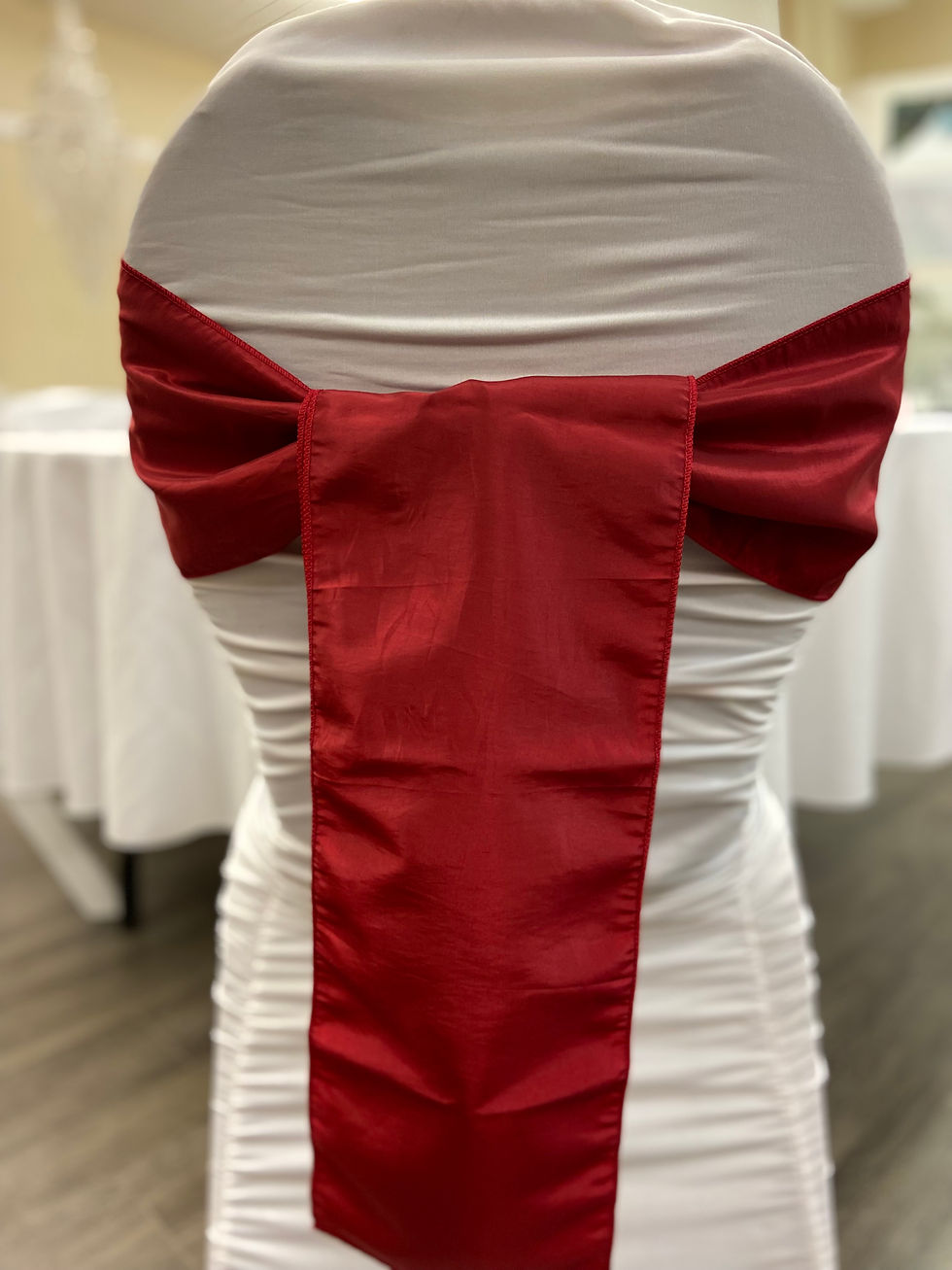 Ruby red taffeta sash
