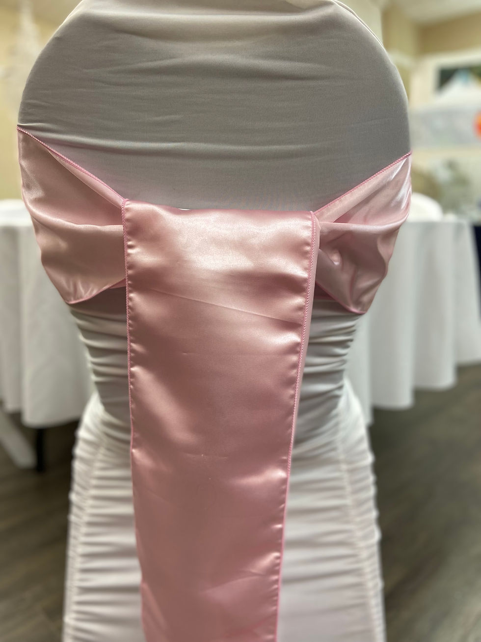 Pink satin sash