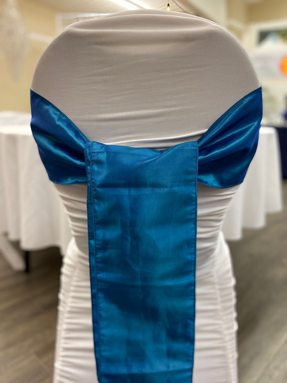 Peacock taffeta sash