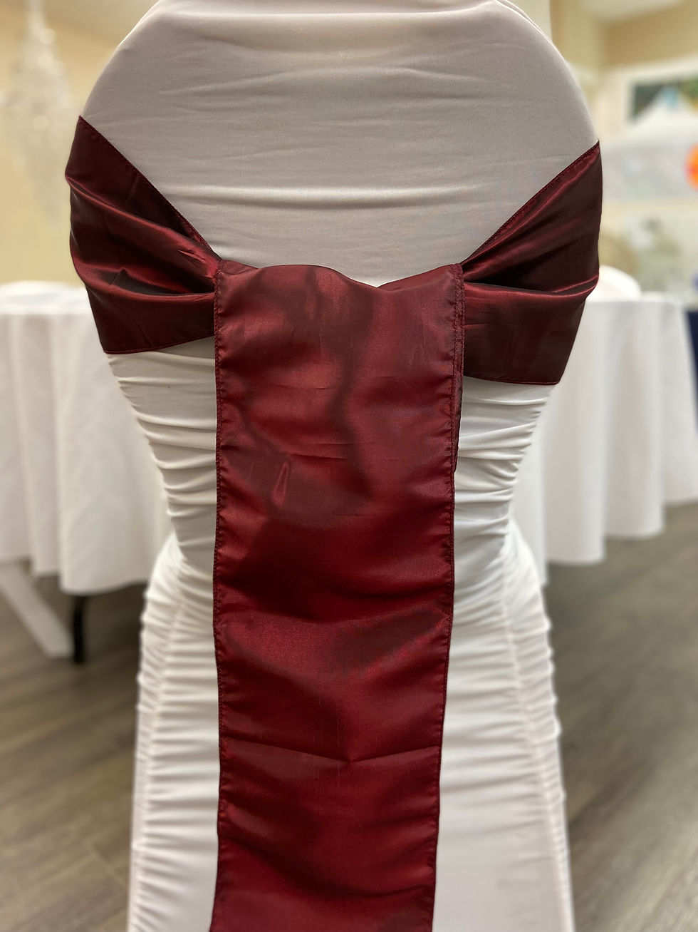 Claret taffeta sash