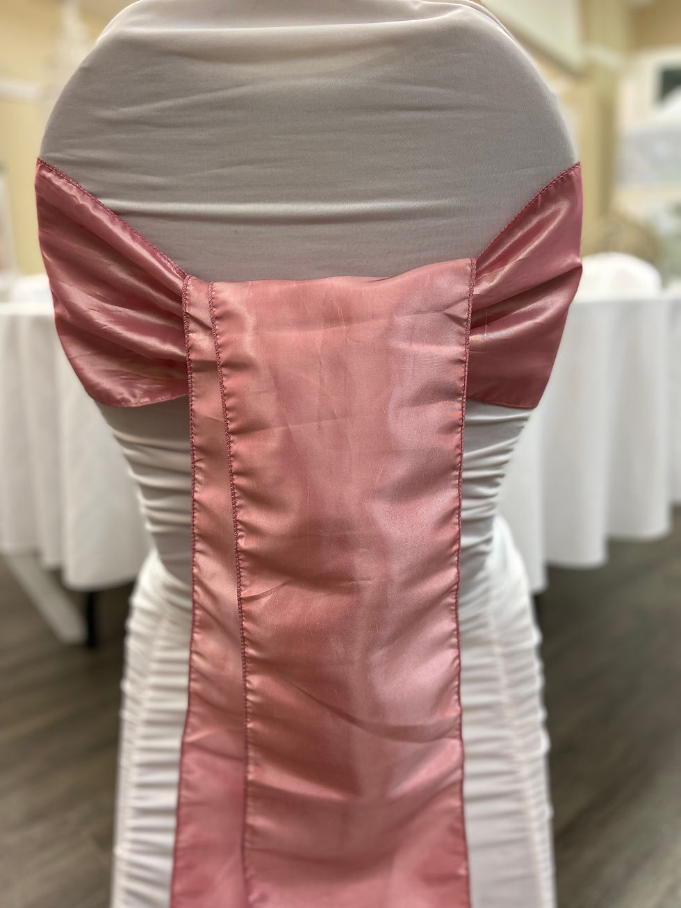 Tearose taffeta sash
