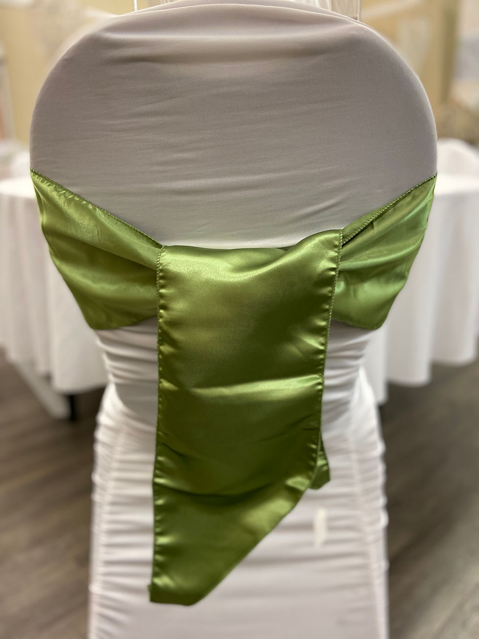 Apple green satin sash