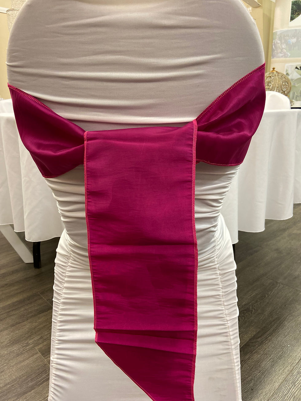Fuchsia taffeta sash