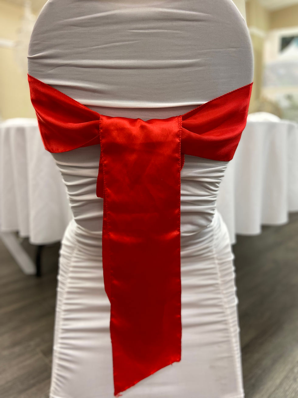 Red satin sash