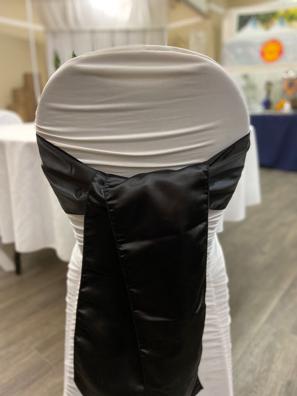 Black satin sash