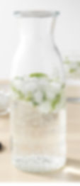 Glass water carafe