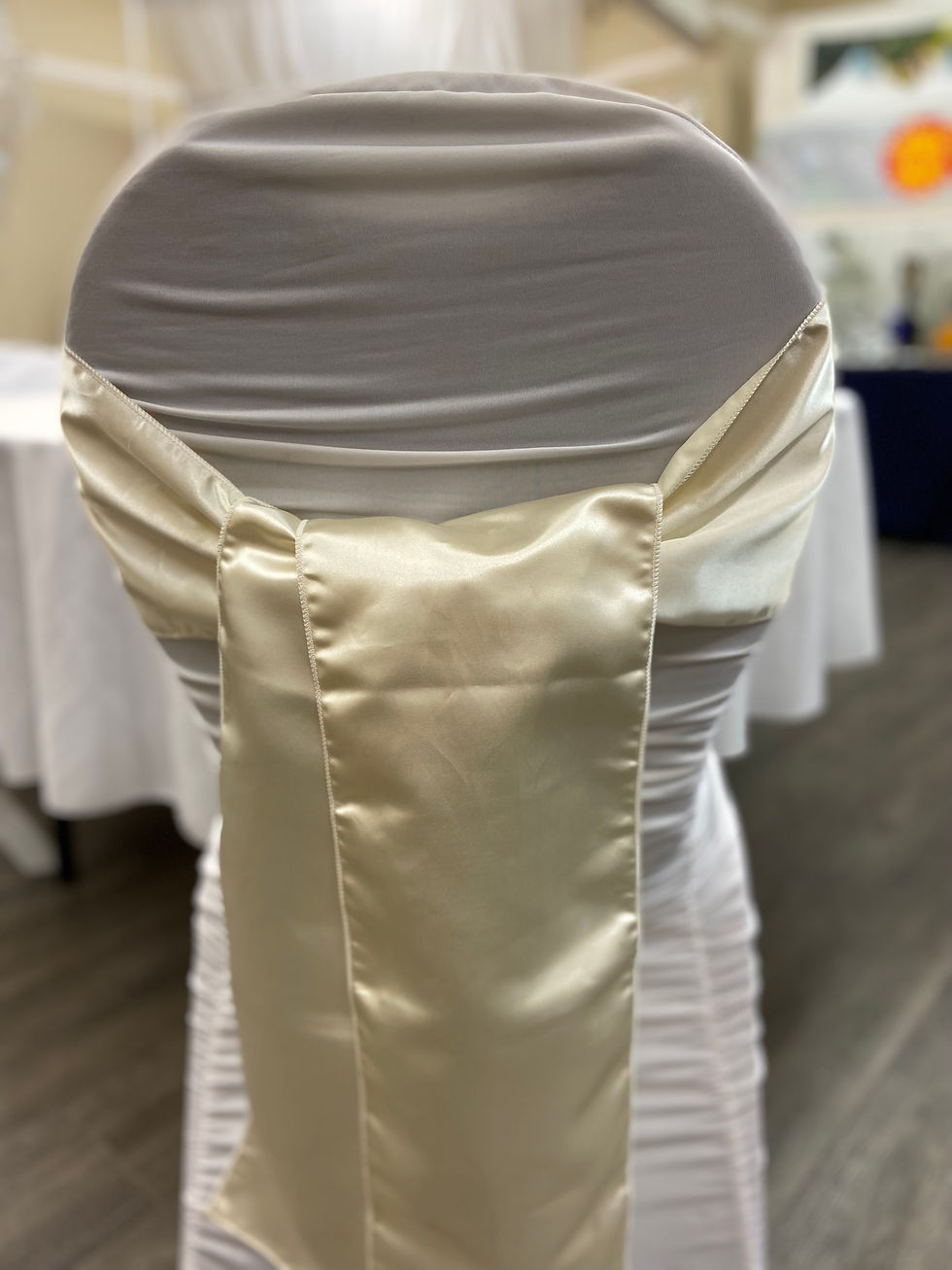 Ivory satin sash