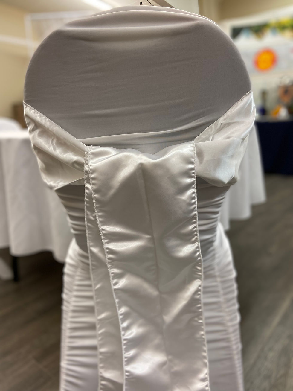 White satin sash