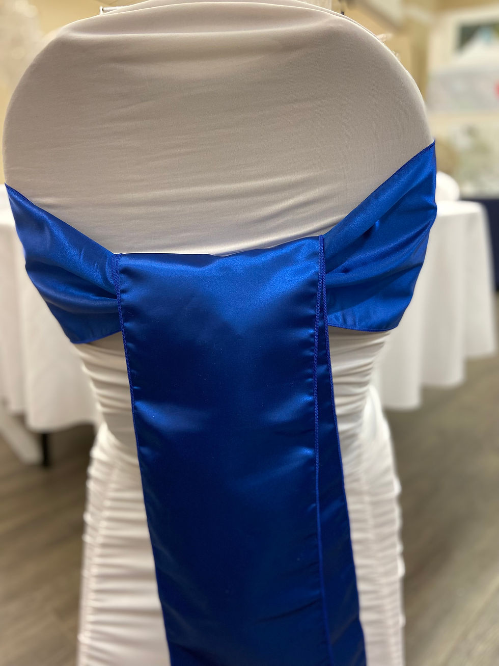 Royal blue satin sash