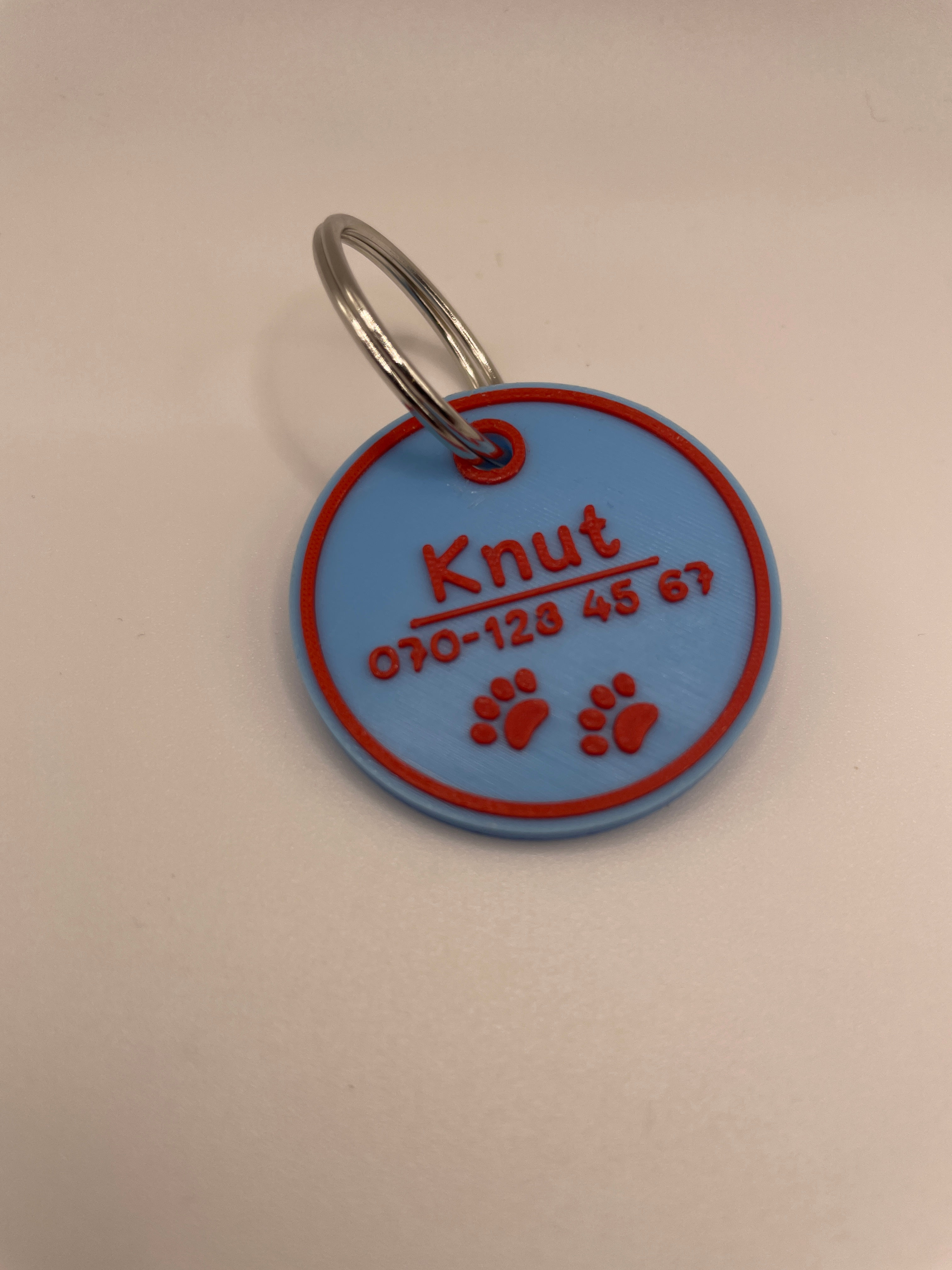 Namnbricka Hund/Katt Rund Liten