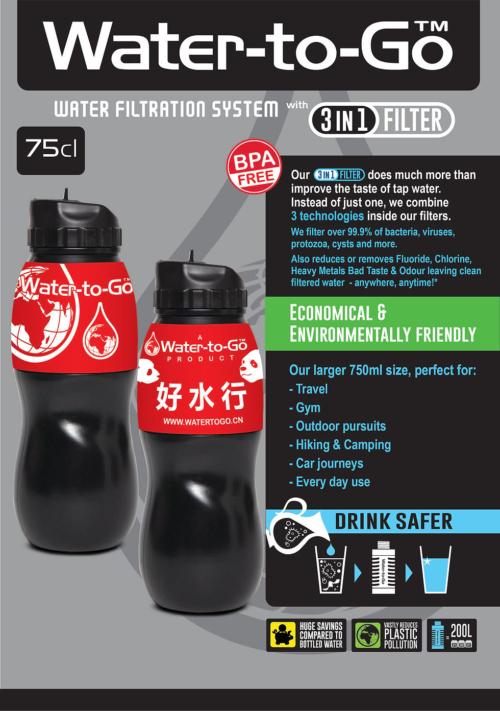 CHINA BOTTLE 75cl RED