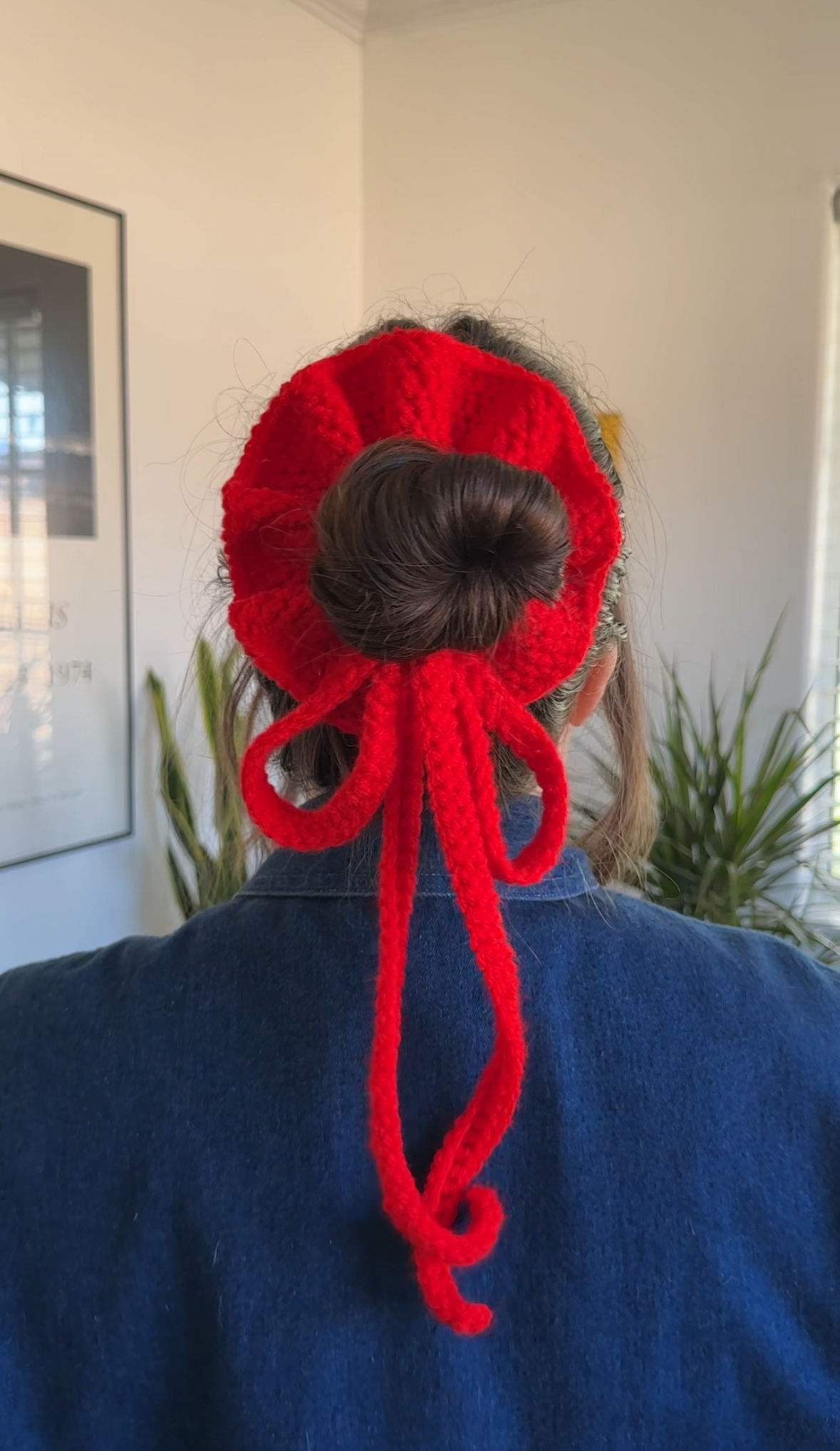 Ribbon Crochet Scrunchie