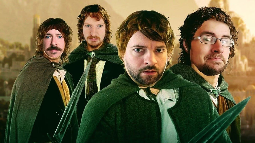 Myself, John, Harry and Alex, ready to set forth!