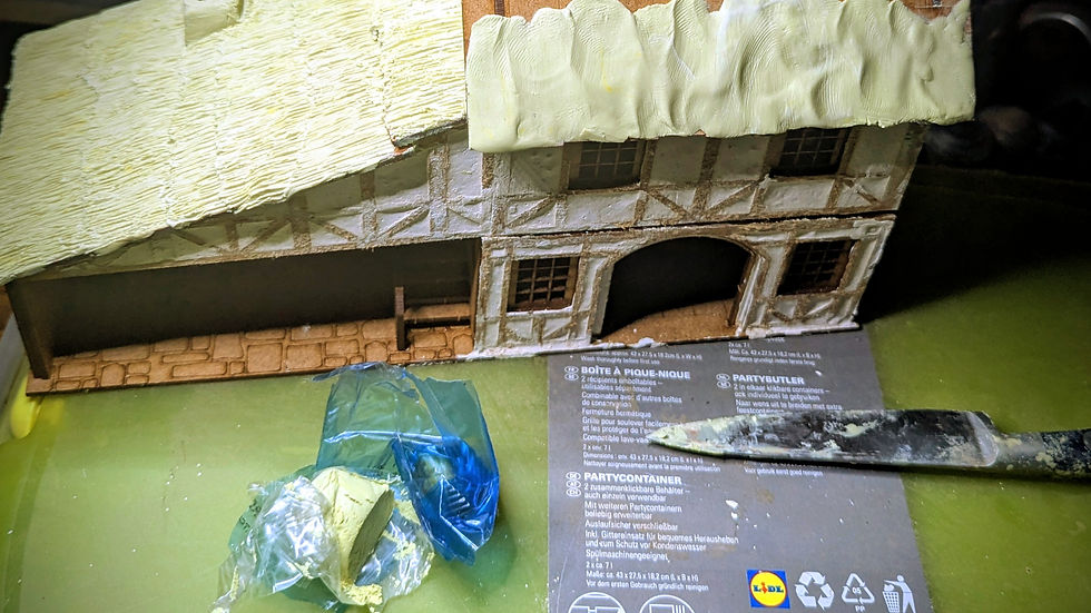 A WIP shot of my adding texture to the roof.