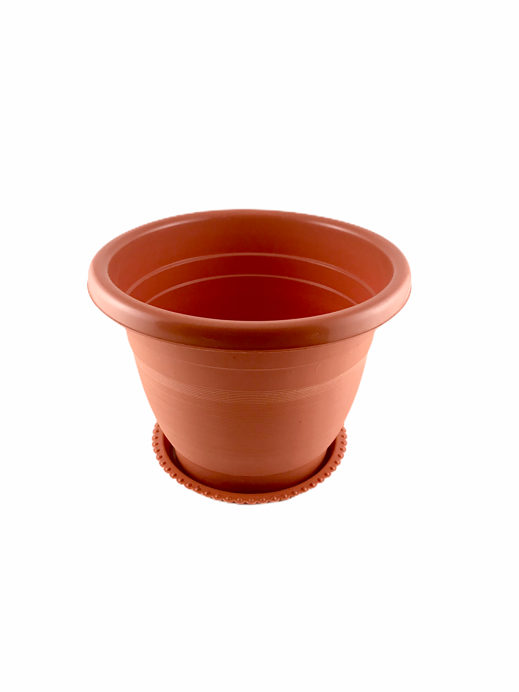 Maceta plástica con plato chica