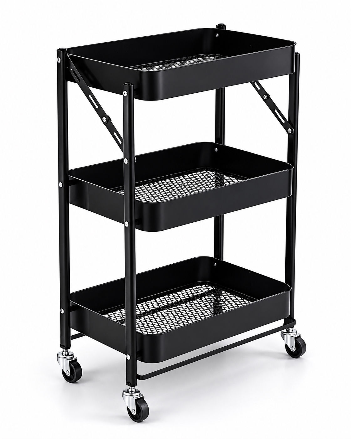 Rack metal 3 niveles con ruedas