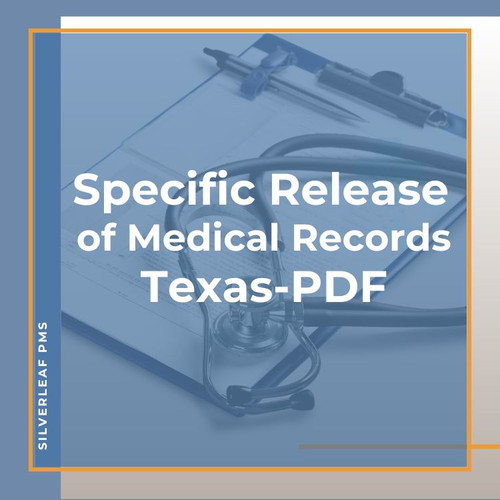 Specific Release of Medical Records Texas PDF Silver Leaf PMS 2024