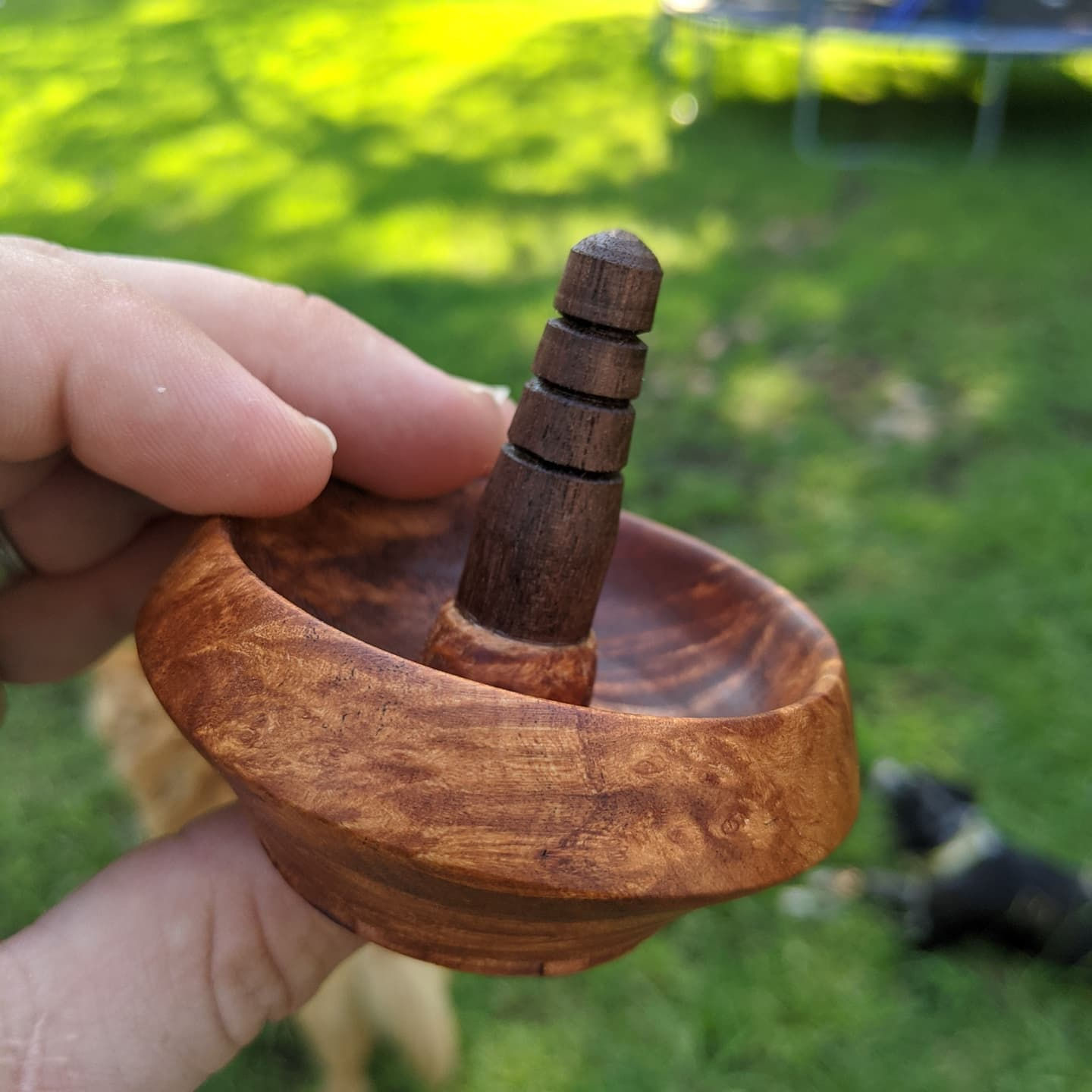 Maple and Walnut Ring Holder