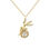 Thumbnail: "Seraphina" 18K Solid Gold Dancing Diamond Fairy Angel Pendant Necklace