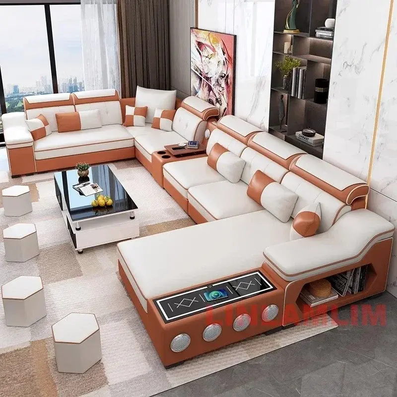 Thumbnail: Linlamlim™ Smart Cloud U-Shaped Sectional Sofa