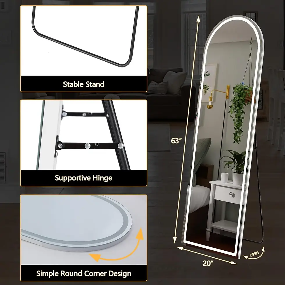 Thumbnail: GlowView™  LED Full-Length Mirror