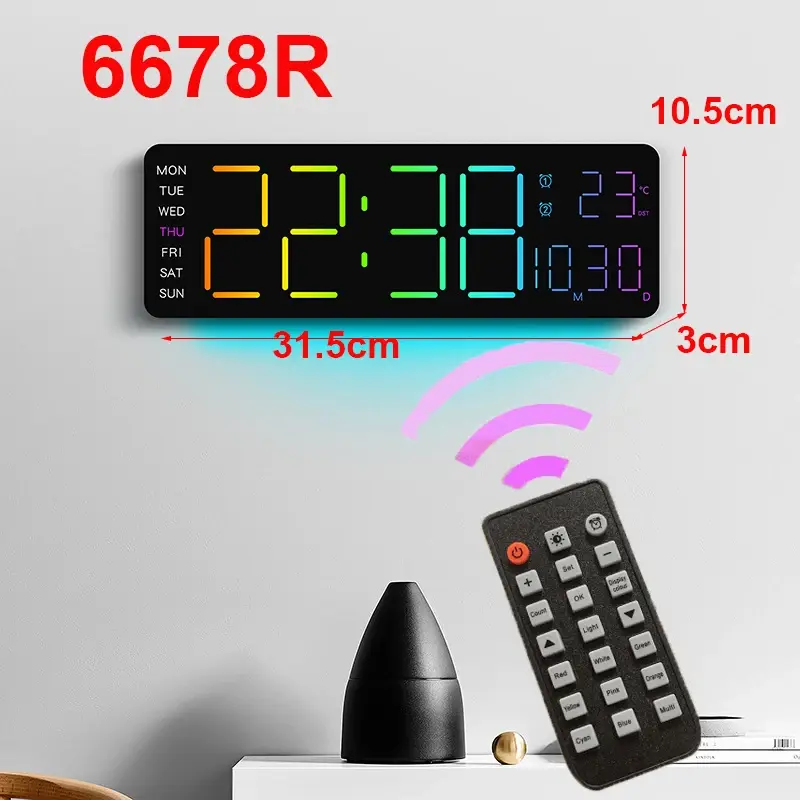 Thumbnail: 🌈⏰ GlowSync™ RGB Digital Wall Clock