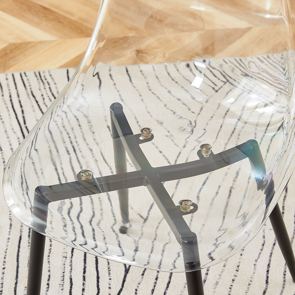 Thumbnail: 🫧✨ Crystal Muse™ Clear Nordic Chair
