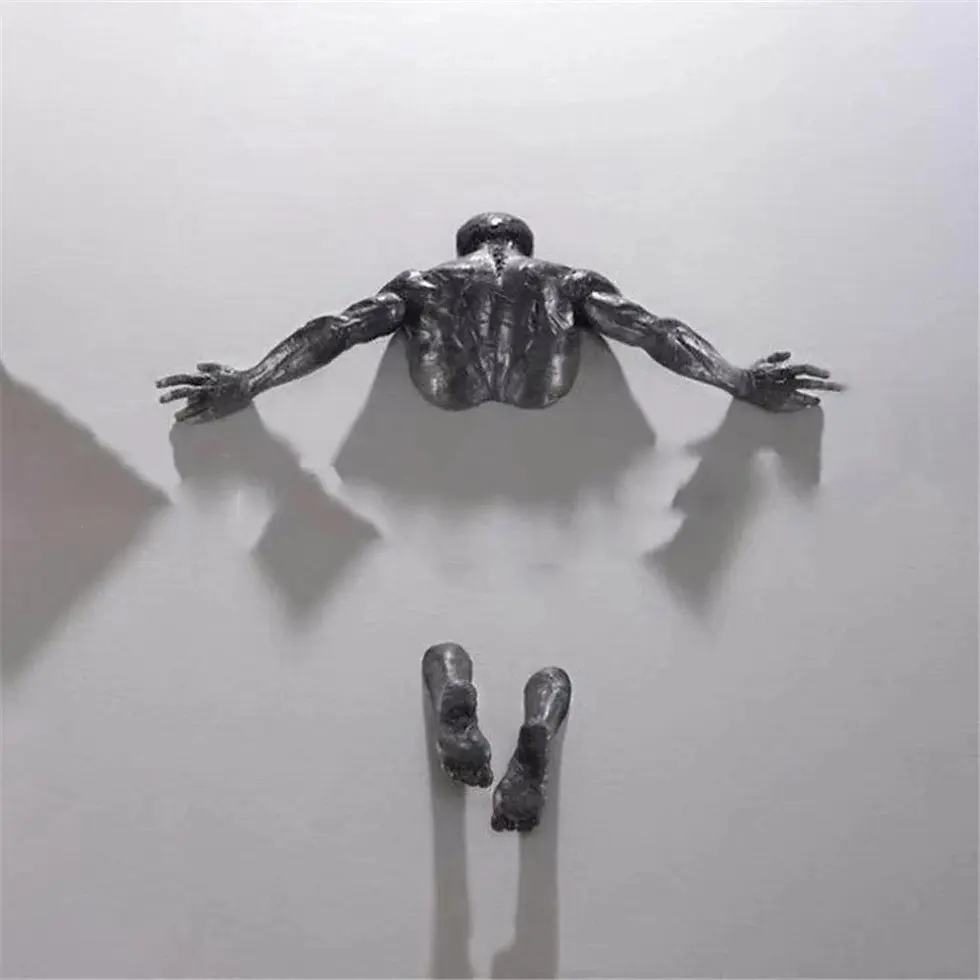 Thumbnail: 3D Climbing Man Wall Sculpture