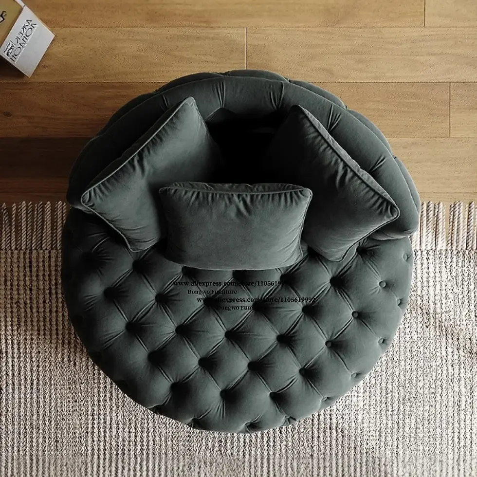 Thumbnail: ✨ Élan Tufted™ Velvet Swivel Lounge Chair
