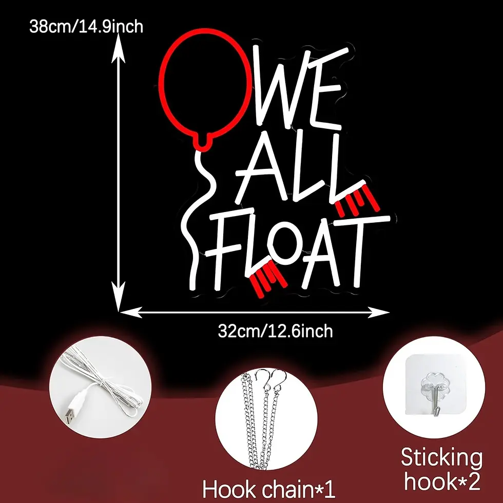 Thumbnail: 🎈🔪 We All Float™ LED Neon Sign