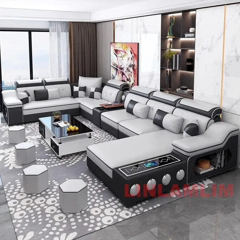Thumbnail: Linlamlim™ Smart Cloud U-Shaped Sectional Sofa