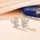Thumbnail: Shimmerfly Moissanite Butterfly Stud Earrings