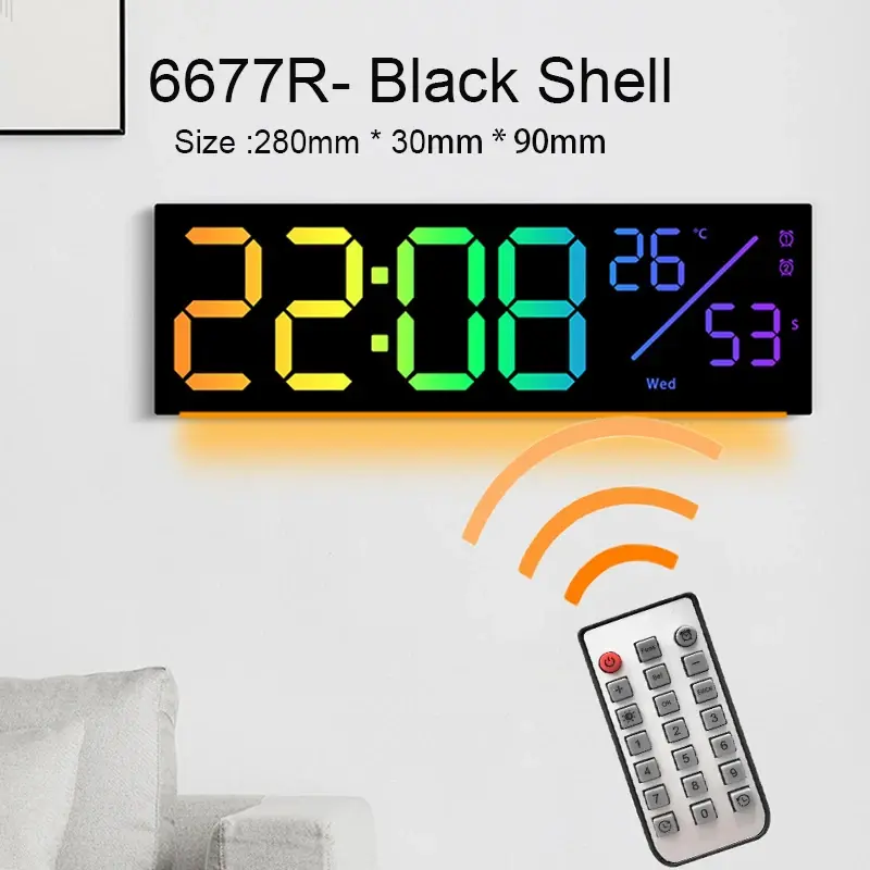 Thumbnail: 🌈⏰ GlowSync™ RGB Digital Wall Clock