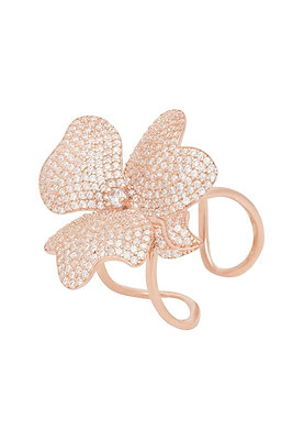 Flower Cocktail Ring Rosegold