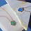 Thumbnail: Hamsa Opalite Turquoise Blue Necklace Gold
