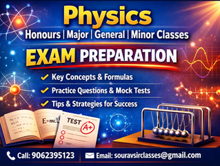Physics Honours Major, General & Minor Classes 2026: Complete Syllabus, Concept Mastery & Career-Focused Coaching Guide