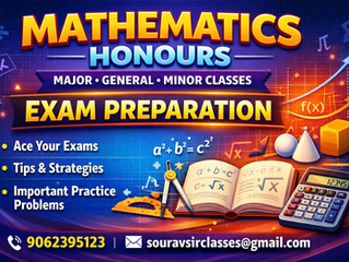 Mathematics Honours Major, General & Minor Classes: Complete Syllabus, Problem-Solving Mastery & Career-Focused Coaching Guide