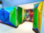 Completed project where The 2D panels have been uniquely engineered using digital printing, to appear like they are protruding off the surface giving them an intriguing 3D effect.