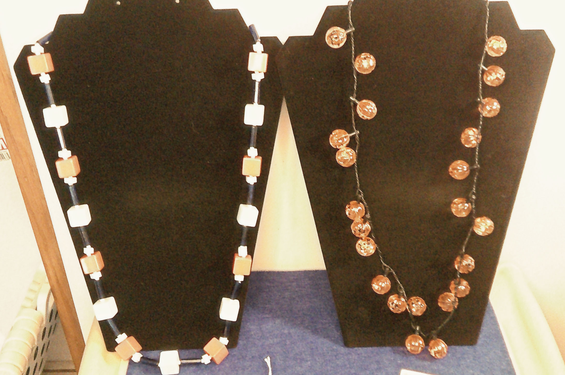 3 Necklaces - Ghosts, Pumpkins and Red White and Blue Beads