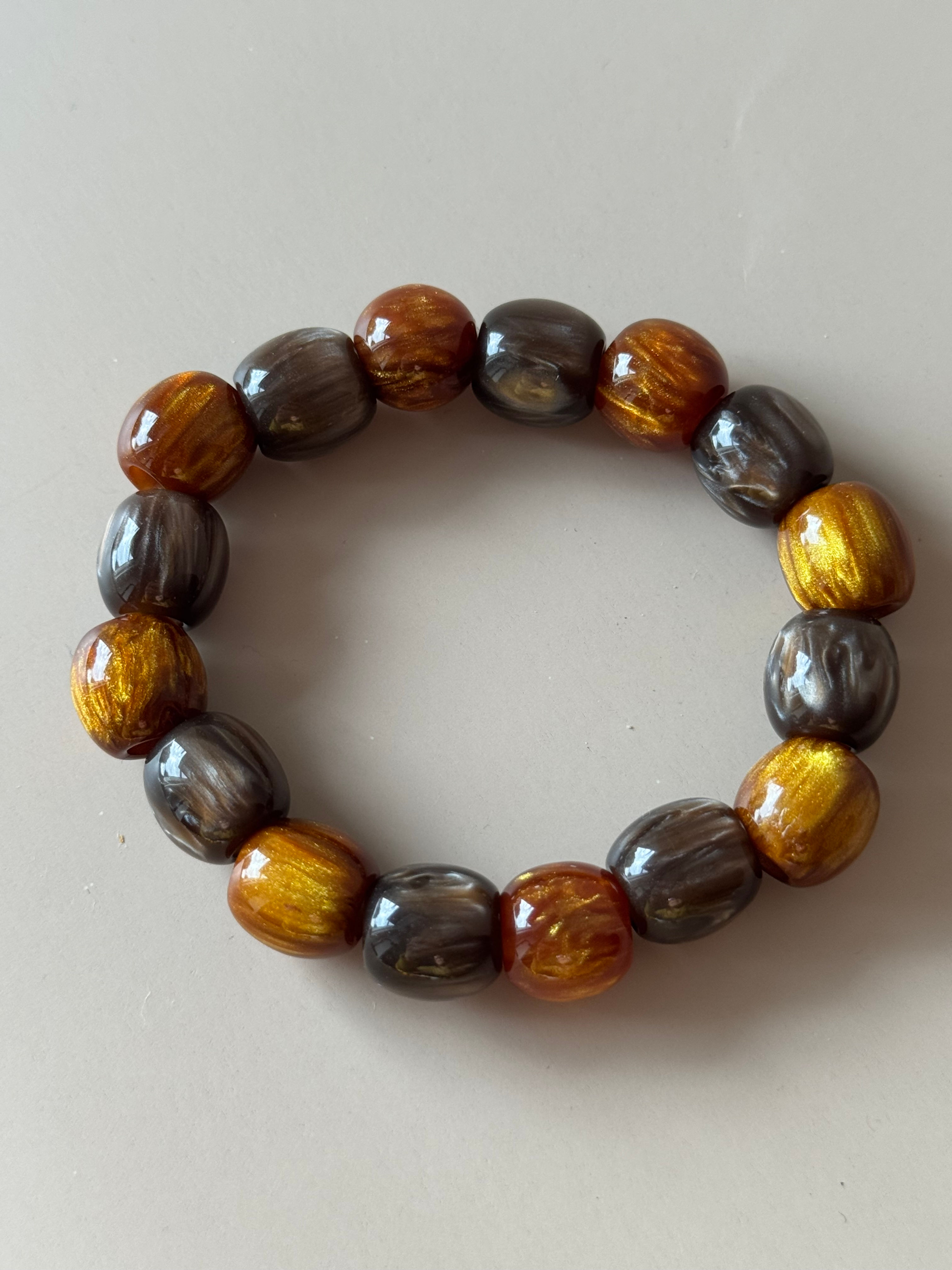 Bracelets perles résine Mathilde multicolores