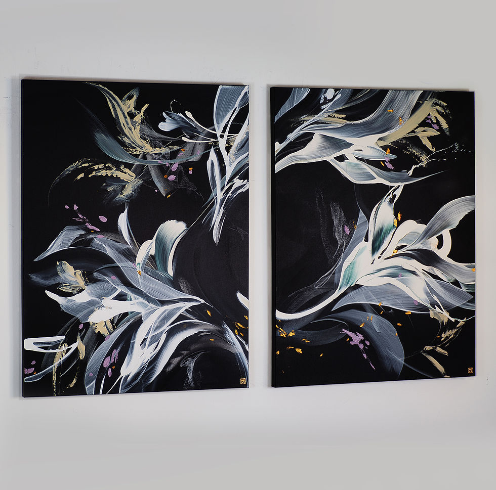 Thumbnail: Shadows In Bloom Diptych