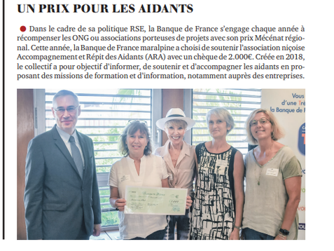 Un nouveau prix pour ARA