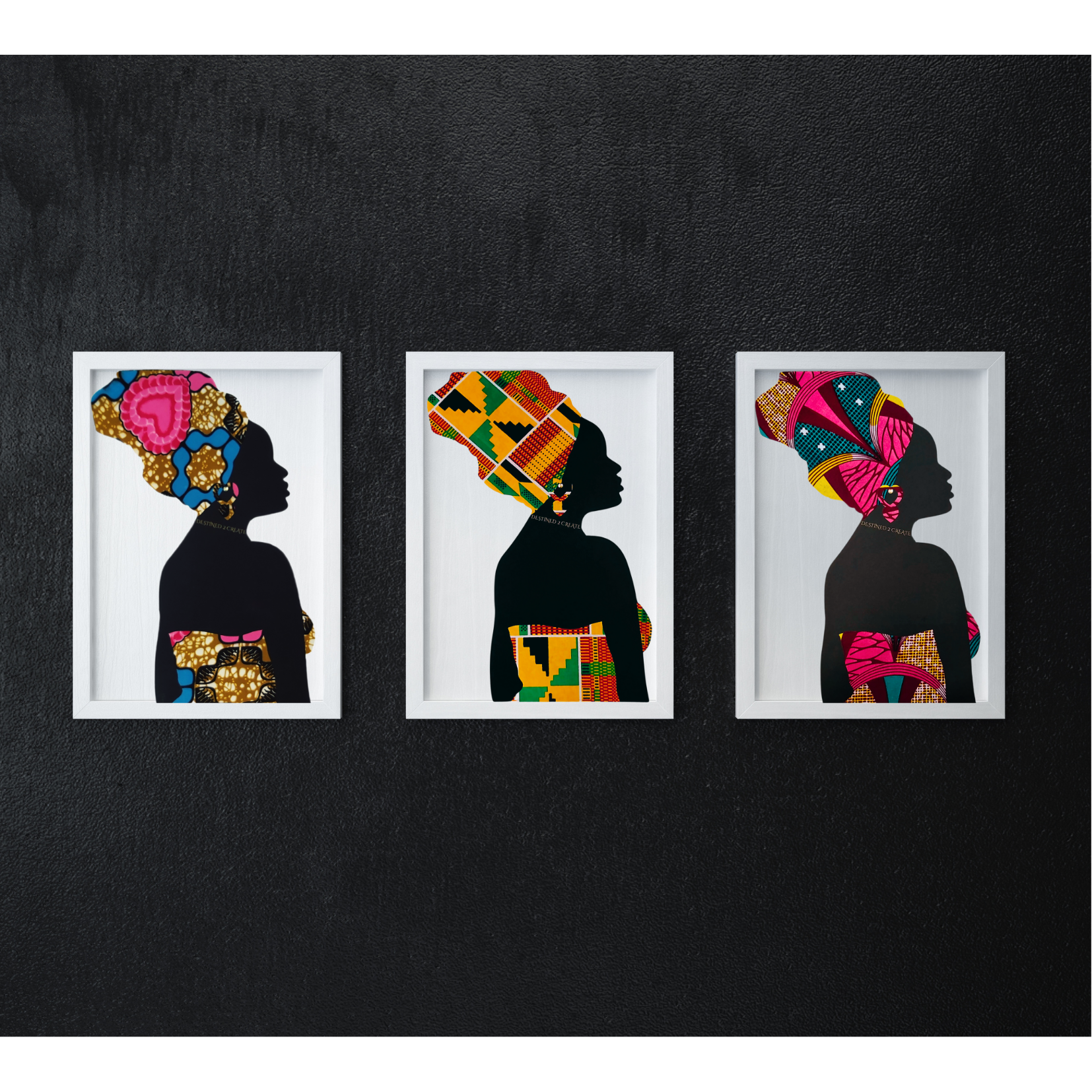 Headwrap - Elegant African Fabric Wall Art | A3 | Afrocentric