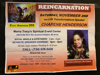 Reincarnation: A Special Spiritual Event with Charene!